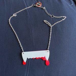 Vampire’s Kiss Halloween Necklace by Erstwilder